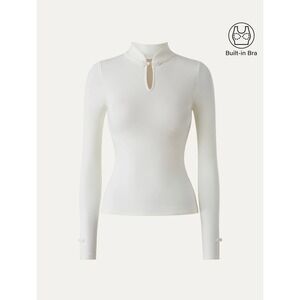 OGL Move MaxWarm Mandarin Collar Frog Button Brami Top Limited Edition